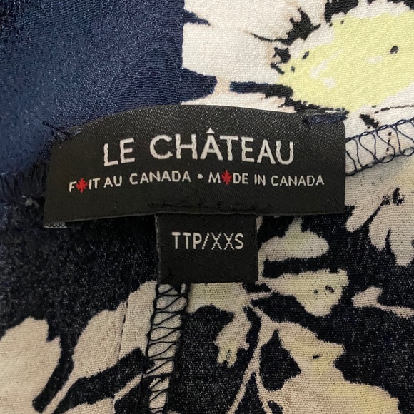 Le Chateau Navy Floral Dress - Picture 6 of 8